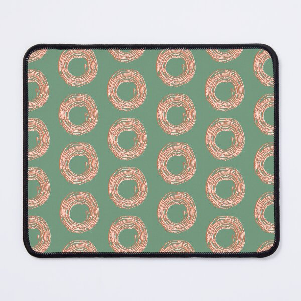 Item preview, Circle I, Line Drawing Symmetric Minimalist Aesthetic Design red green designed and sold by SWSandraWechner.