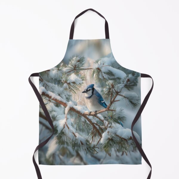 Item preview, A Blue Jay darting in snowy pine branches, Birds in Motion designed and sold by CDC40.