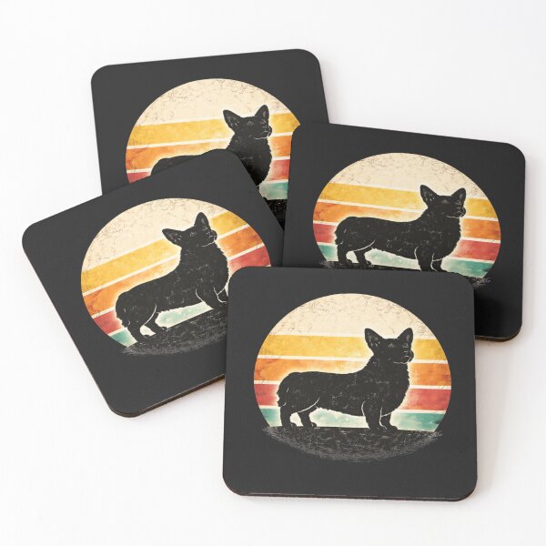 Artikelvorschau, Corgi-Silhouette im Sonnenuntergang – Retro-Design für Hundeliebhaber – süßes Geschenk für Corgi-Fans entworfen und verkauft von ZEBBEDE - Minimal Streetwear .