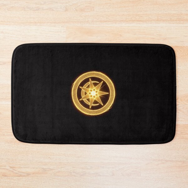 Item preview, Crop circle moon and star neon gold designed and sold by MessageToEarth.