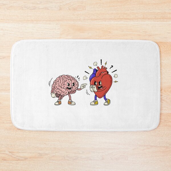 Item preview, Brain vs Heart – Retro Cartoon Characters Fighting designed and sold by LaPolilladPapel.