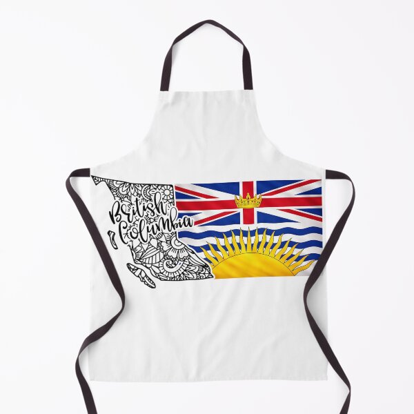 Item preview, British Columbia Flag & Doodle Map | Canada Province Artistic Design designed and sold by ArcticFoxStudio.