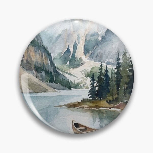 Item preview, Quiet Mountain View with river and boat designed and sold by carlsmart1.