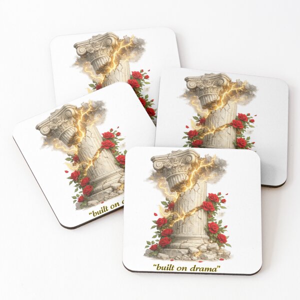 Item preview, Built on Drama Greek Column Roses designed and sold by jgvisualarts.