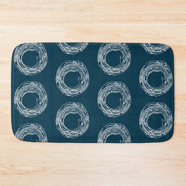 Item preview, Circle Pattern I, Line Drawing Symmetric Minimalist Aesthetic Design, midnight Blue designed and sold by SWSandraWechner.