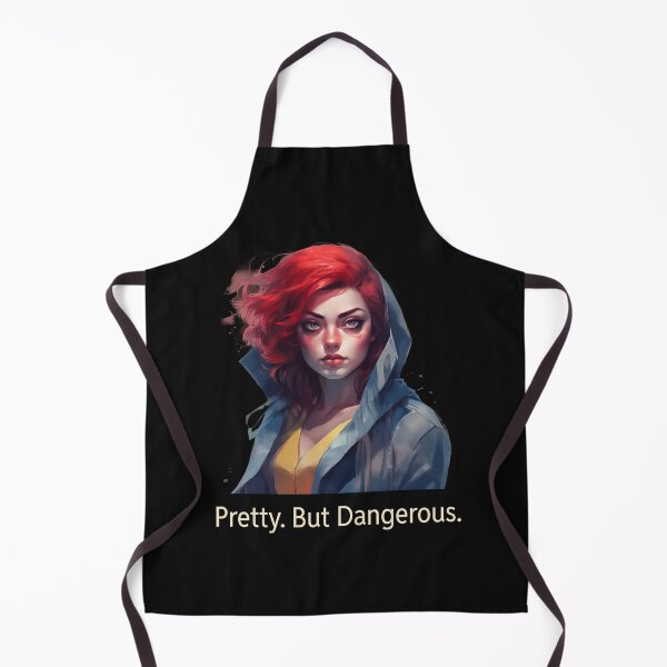 Item preview, Pretty But Dangerous T-Shirt – Attitude Girl Graphic Tee, Bold Aesthetic Streetwear Shirt, Confident Woman Outfit, Red Hair Art Design designed and sold by AM.87.