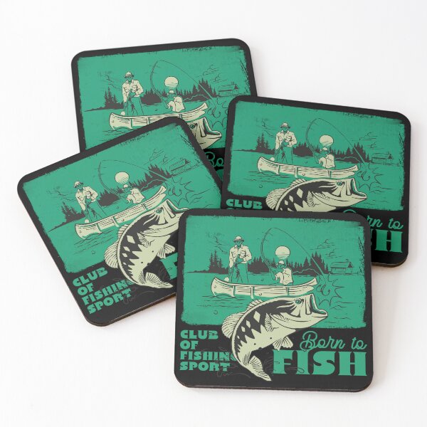 Item preview, Born to Fish Club Retro Bass Fishing Illustration designed and sold by xneii.