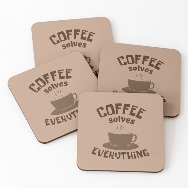 Item preview, Coffee Solves Everything Funny Coffee Quote designed and sold by DesignsVault.