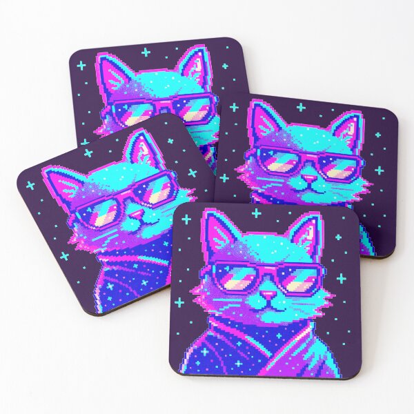Item preview, RETRO SPACE CAT *ੈ✩‧₊˚  designed and sold by CitizenUFO ♥︎*ੈ✩.