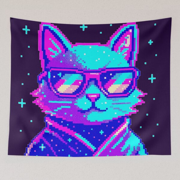 Item preview, RETRO SPACE CAT *ੈ✩‧₊˚  designed and sold by CitizenUFO ♥︎*ੈ✩.