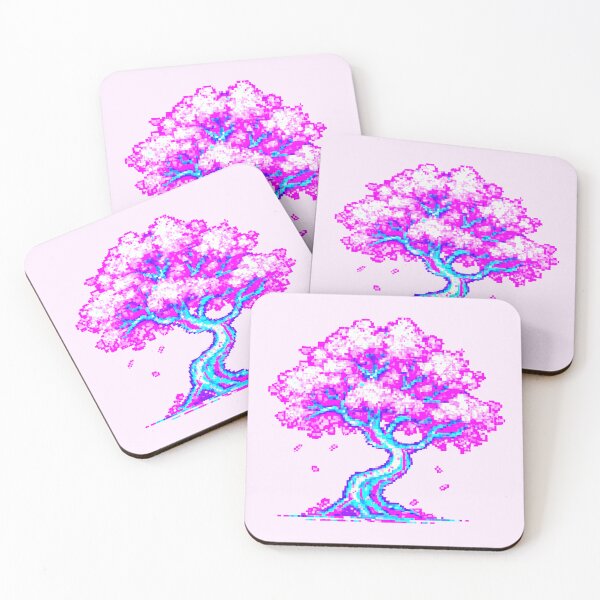 Item preview, NEON PIXEL CHERRY BLOSSOM ⋆˚✿˖° designed and sold by CitizenUFO ♥︎*ੈ✩.