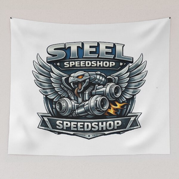 Item preview, Steel Speedshop Mechanical Eagle Engine Winged Hot Rod Design designed and sold by SasquatchTrail.