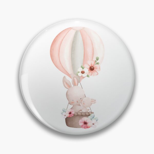 Item preview, Easter Mom and Baby Rabbit with Balloon - Adorable Spring Bunny Gift designed and sold by FuzionRaptor.