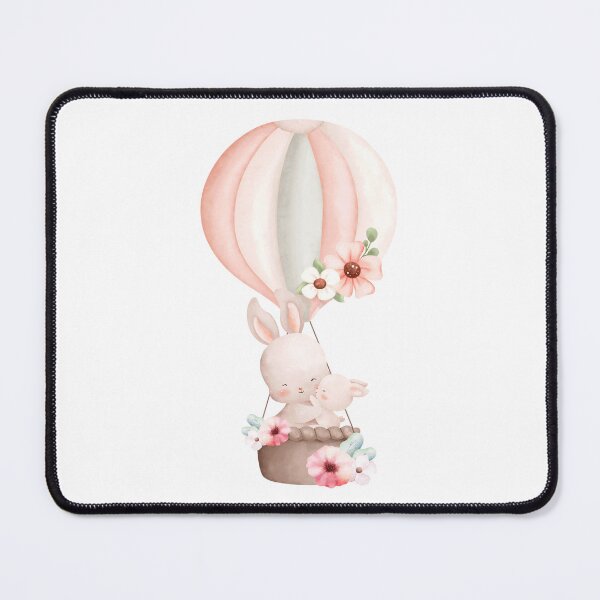 Item preview, Easter Mom and Baby Rabbit with Balloon - Adorable Spring Bunny Gift designed and sold by FuzionRaptor.