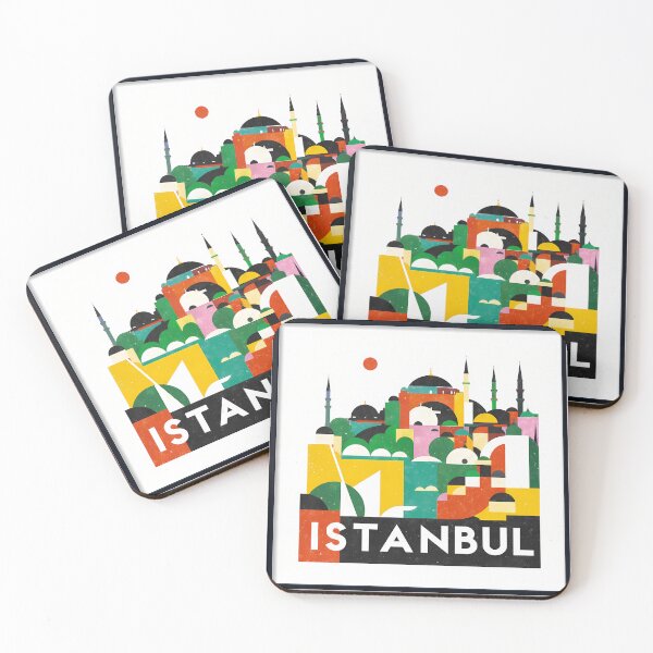 Item preview, Istanbul Abstract Modern Cityscape Collage designed and sold by OzzFrequency.