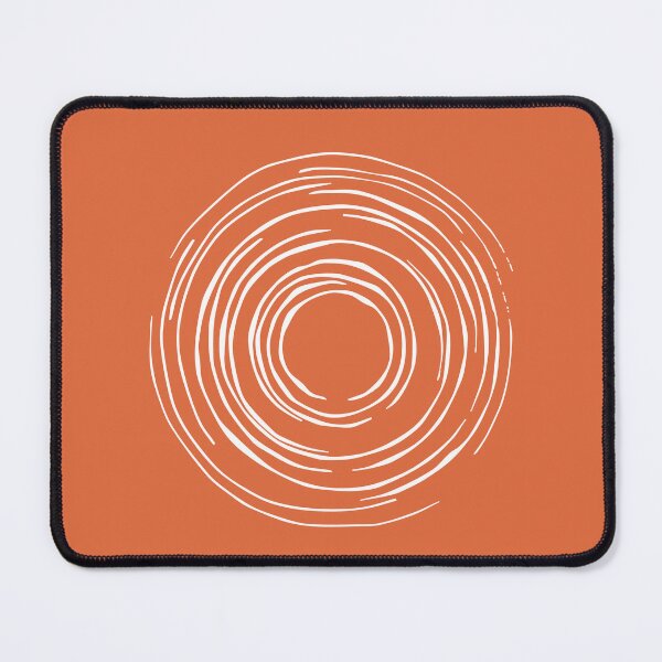 Item preview, Circle II, Line Drawing Symmetric Minimalist Aesthetic Design, Orange Coral designed and sold by SWSandraWechner.