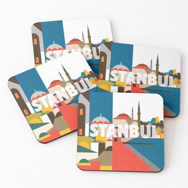 Item preview, Istanbul Abstract Modern Cityscape Collage designed and sold by OzzFrequency.
