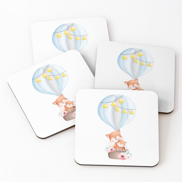 Item preview, Easter Mom and Baby Fox with Balloon - Adorable Spring Fox Animal Gift designed and sold by FuzionRaptor.
