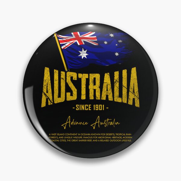 Item preview, Australia Flag Grunge Streetwear Gold Font designed and sold by Ruinn Store.
