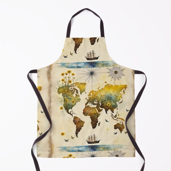 Item preview, Beautiful old map, landscape,  mountains, lake, trees, ocean, sailing designed and sold by Coolparrotgirl.