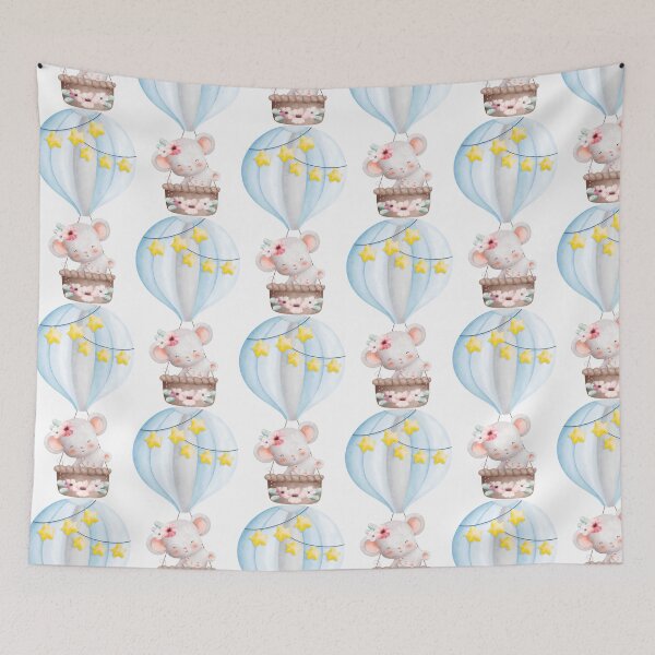 Item preview, Easter Mom and Baby Mice with Balloon - Adorable Spring Mouse Gift designed and sold by FuzionRaptor.