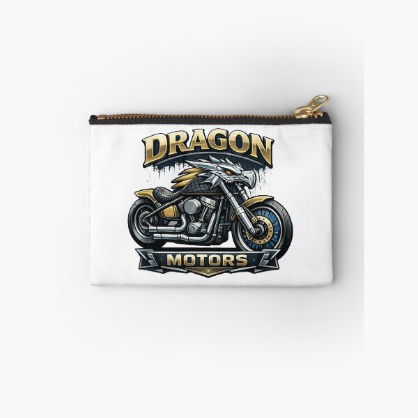 Item preview, Dragon Motors Custom Chopper Motorcycle Gold Chrome Biker Art designed and sold by SasquatchTrail.