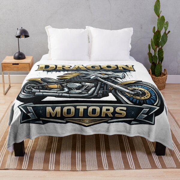 Item preview, Dragon Motors Custom Chopper Motorcycle Gold Chrome Biker Art designed and sold by SasquatchTrail.