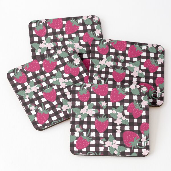 Item preview, strawberry ginham designed and sold by KitschByKate.