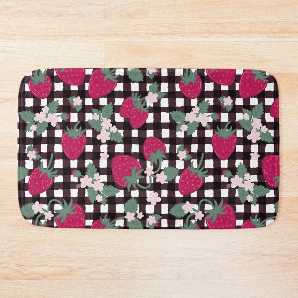 Item preview, strawberry ginham designed and sold by KitschByKate.