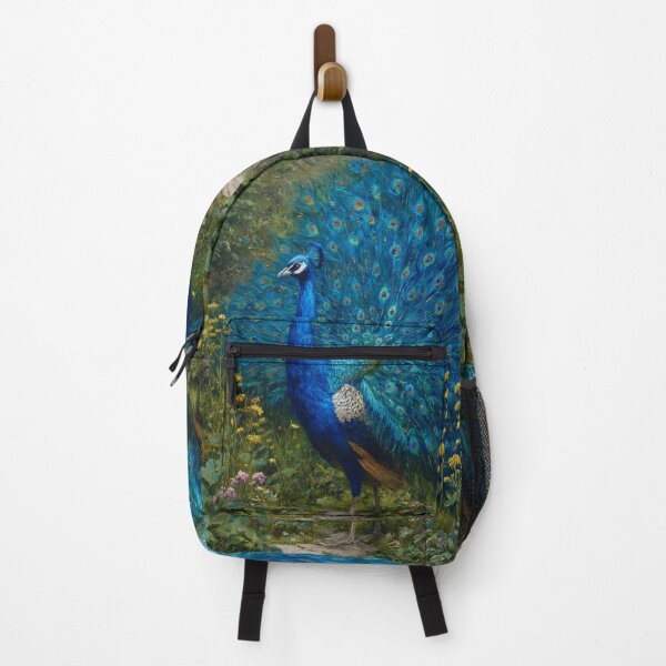 Item preview, A majestic Peacock displaying its full tail in a palace garden, Birds in Motion designed and sold by CDC40.