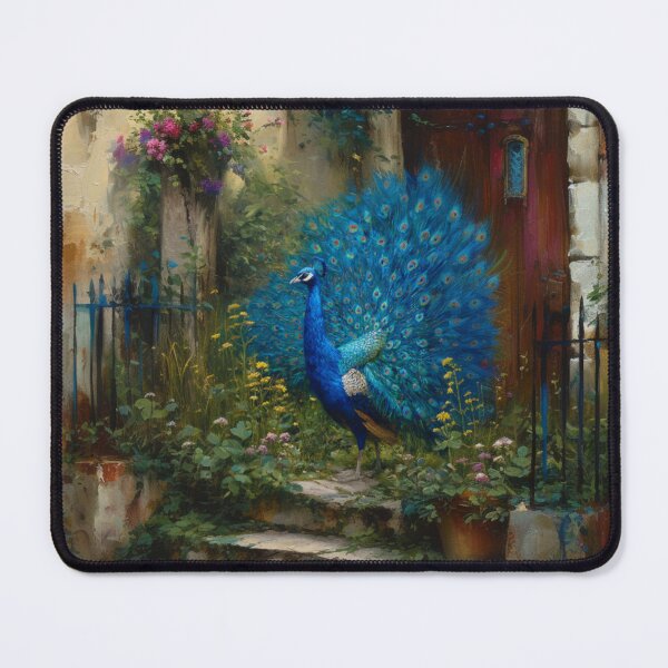 Item preview, A majestic Peacock displaying its full tail in a palace garden, Birds in Motion designed and sold by CDC40.