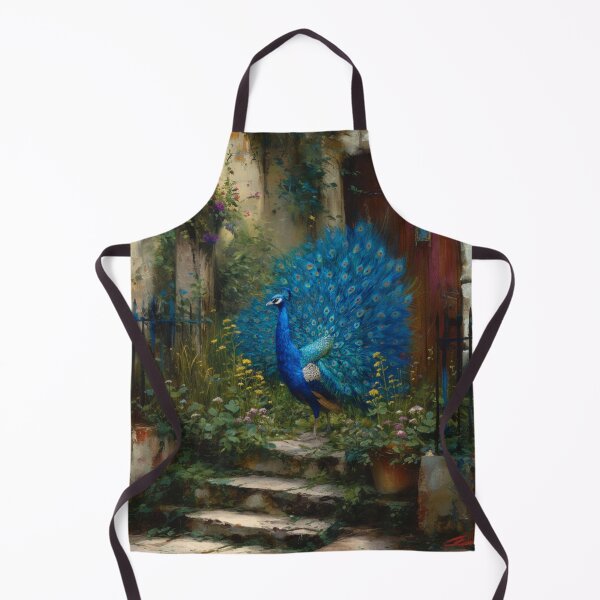 Item preview, A majestic Peacock displaying its full tail in a palace garden, Birds in Motion designed and sold by CDC40.