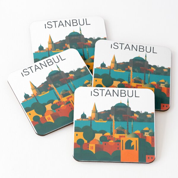 Item preview, Istanbul Abstract Modern Cityscape Collage designed and sold by OzzFrequency.