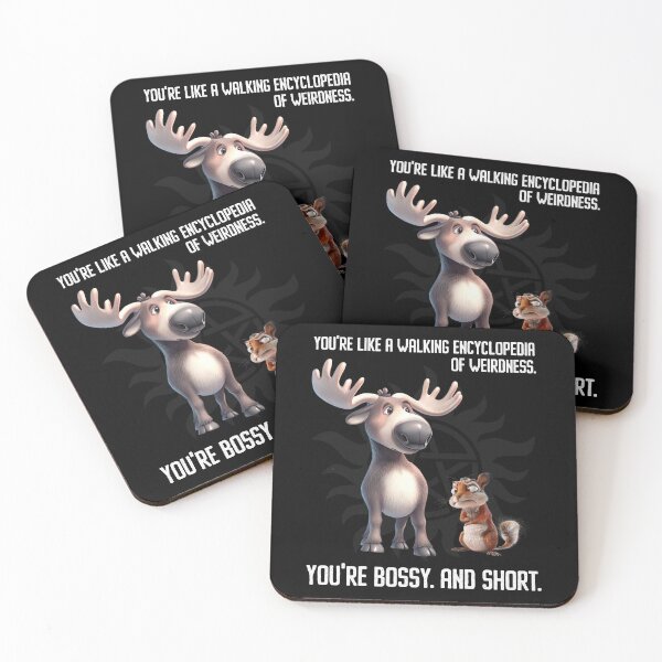 Item preview, Moose and Squirrel Sam and Dead Funny Supernatural Quote designed and sold by Say It With Ink.