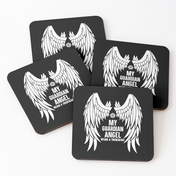 Item preview, My Guardian Angel Wears a Trenchcoat Castiel Supernatural designed and sold by Say It With Ink.