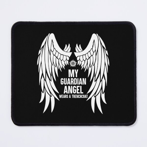 Item preview, My Guardian Angel Wears a Trenchcoat Castiel Supernatural designed and sold by Say It With Ink.