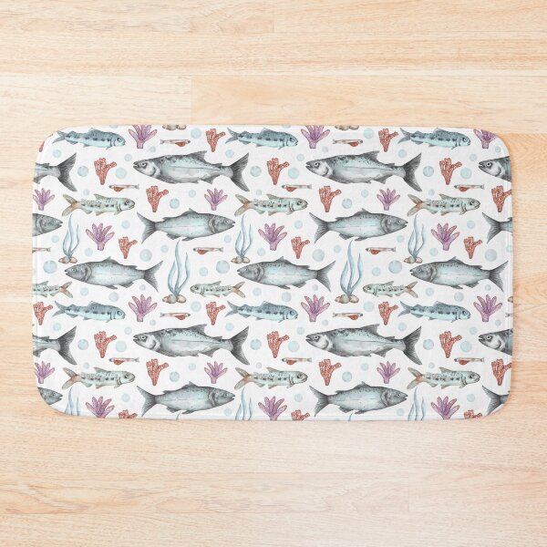 Item preview, Watercolor Fish and Coral Pattern  designed and sold by silviaol.