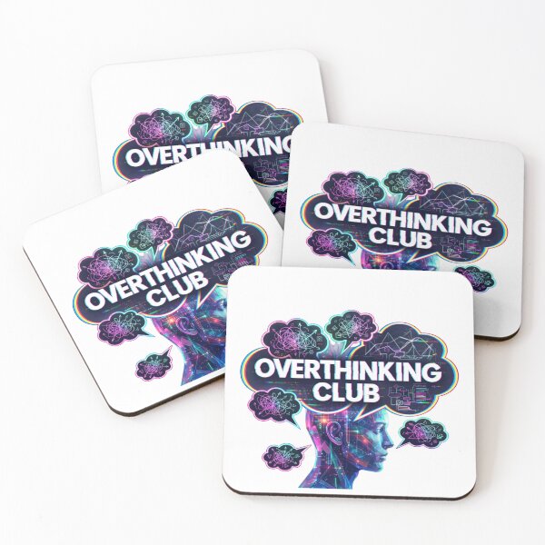 Item preview, Overthinking Club Neon Glitch Aesthetic designed and sold by agaa-vibes-studio.