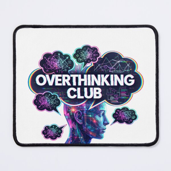 Item preview, Overthinking Club Neon Glitch Aesthetic designed and sold by agaa-vibes-studio.