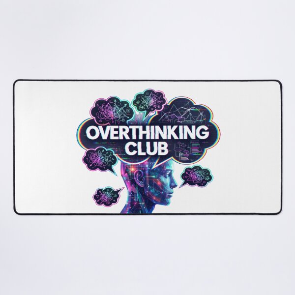 Item preview, Overthinking Club Neon Glitch Aesthetic designed and sold by agaa-vibes-studio.