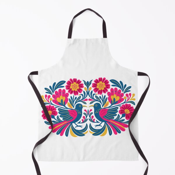 Item preview, Mexican Folk Art Love Birds – Symmetrical Floral Illustration designed and sold by LaPolilladPapel.