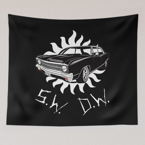 Item preview, SW & DW Initials Supernatural Impala Baby Classic Car Nostalgia designed and sold by Say It With Ink.