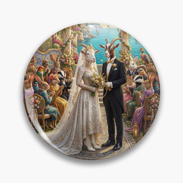 Item preview, The wedding of a goat and a billy goat. Year of the Goat 2027. designed and sold by Natalia-Vlad.