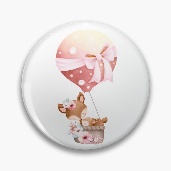 Item preview, Easter Mom and Baby Deer with Balloon - Adorable Spring Fawn Gift designed and sold by FuzionRaptor.