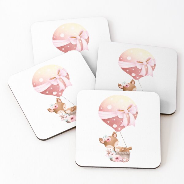 Item preview, Easter Mom and Baby Deer with Balloon - Adorable Spring Fawn Gift designed and sold by FuzionRaptor.
