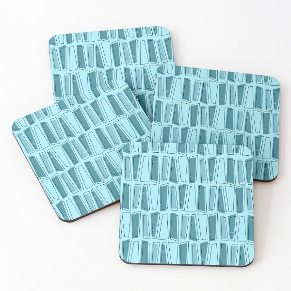 Item preview, Blue Retro Geometric Mid Century Modern Pattern designed and sold by Vileprint.