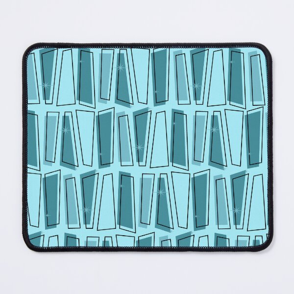 Item preview, Blue Retro Geometric Mid Century Modern Pattern designed and sold by Vileprint.