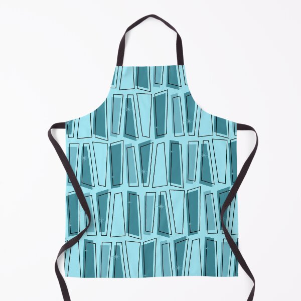 Item preview, Blue Retro Geometric Mid Century Modern Pattern designed and sold by Vileprint.