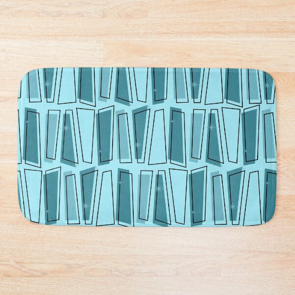 Item preview, Blue Retro Geometric Mid Century Modern Pattern designed and sold by Vileprint.