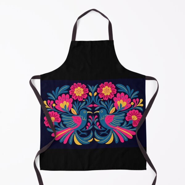 Item preview, Mexican Folk Art Love Birds – Symmetrical Floral Illustration designed and sold by LaPolilladPapel.